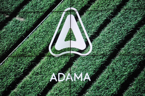 Das Logo des neuen Pflanzenschutzunternehmens
Adama mit drei Tiefen. Die Mitte soll den Landwirt symbolisieren, umgeben
von der Agrarwirtschaft und schliesslich der Welt insgesamt.